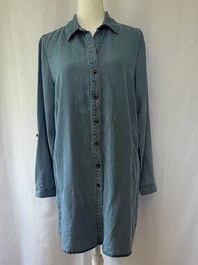 J.Jill Denim Long Sleeve Shirt Dress